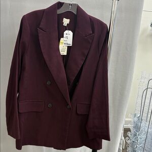 a new day Deep Burgundy Blazer